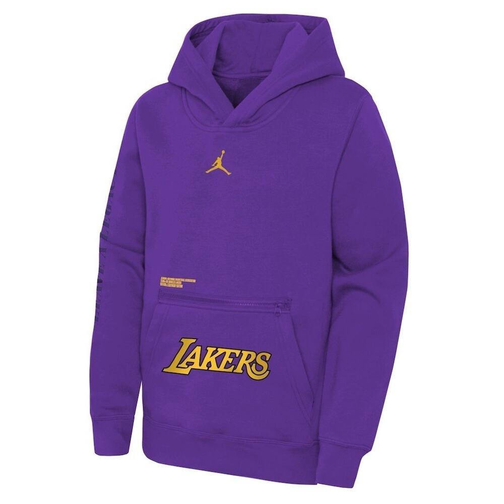 Los Angeles Lakers Youth Hoodie Pullover Sweatshirt Large Jordan Jumpman Medium